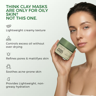 Pore Reset Clay Mask | For Oily & Sensitive Skin