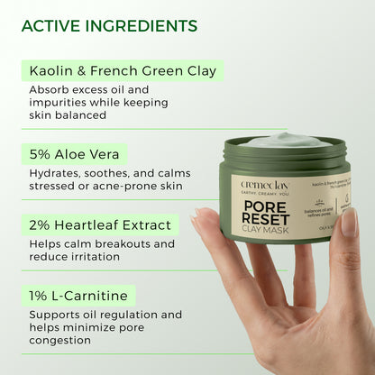 Pore Reset Clay Mask | For Oily & Sensitive Skin